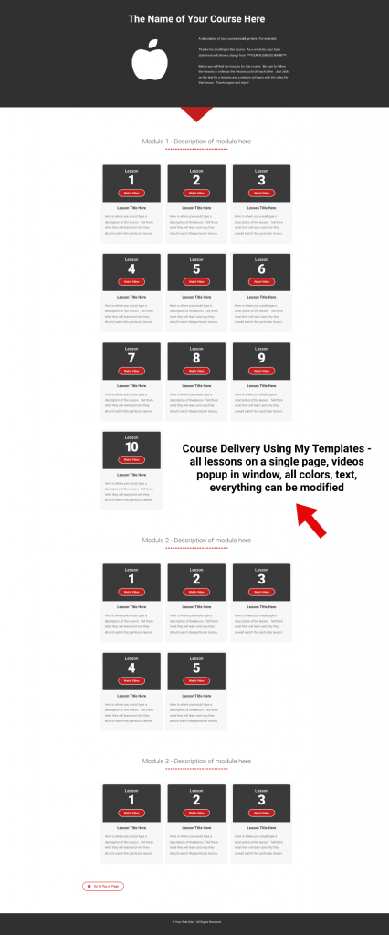 Course Delivery Template